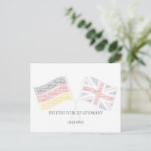 Postkarte der britischen Streitkräfte Deutschland (Stehend Vorderseite)