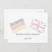 Postkarte der britischen Streitkräfte Deutschland (Vorne/Hinten)