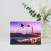 Postkarte der Brücke von Lissabon (Stehend Vorderseite)