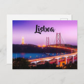 Postkarte der Brücke von Lissabon (Vorne/Hinten)