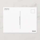 Postkarte der Cadillac Ranch in Amarillo, Texas (Rückseite)