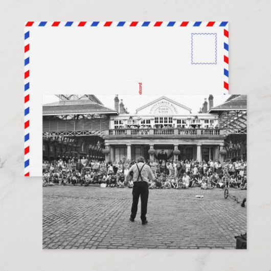 Postkarte "Der Clown" (Vorne/Hinten)