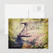 Postkarte der Connecticut Bridge (Vorne/Hinten)