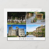 Postkarte der Dordogne-Collage (Vorne/Hinten)