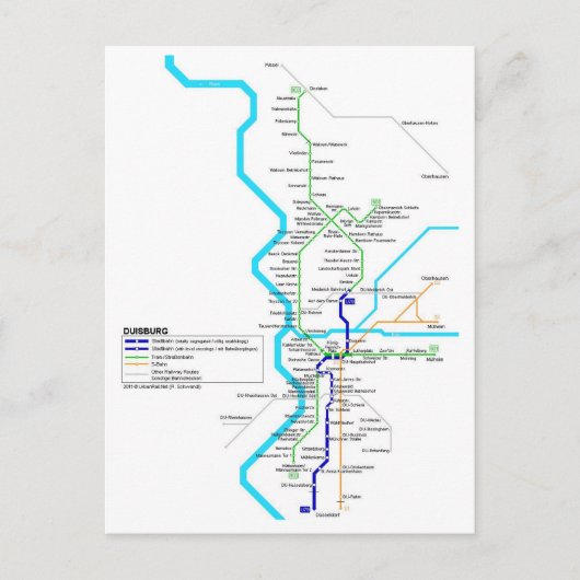 Postkarte der Duisburger U-Bahn (Vorderseite)