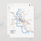 Postkarte der Düsseldorfer U-Bahn (Vorne/Hinten)