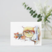 Postkarte der Eule (Stehend Vorderseite)