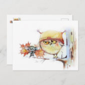 Postkarte der Eule (Vorne/Hinten)