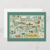 Postkarte der Fairbanks (Vorne/Hinten)