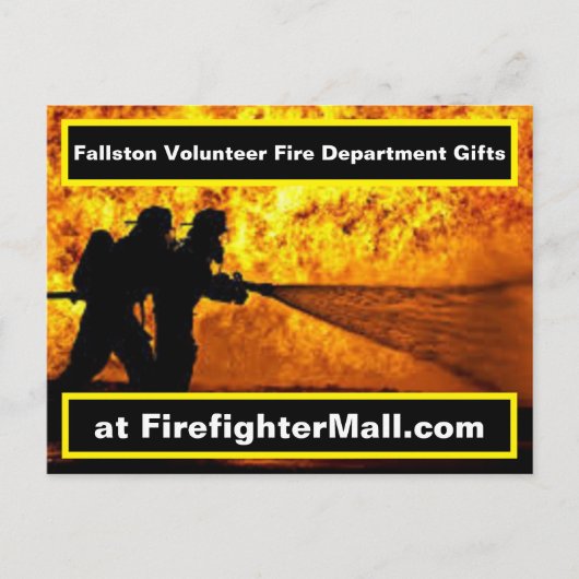 Postkarte der Fallston Volunteer Fire Department (Vorderseite)