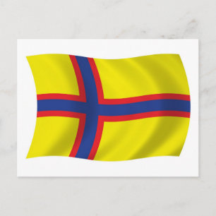 Postkarte der finnischen Flagge