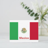 Postkarte der Flagge Mexikos (Stehend Vorderseite)