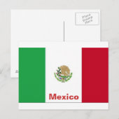 Postkarte der Flagge Mexikos (Vorne/Hinten)
