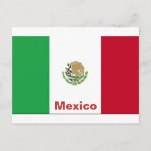 Postkarte der Flagge Mexikos