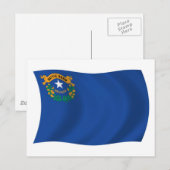 Postkarte der Flagge Nevadas (Vorne/Hinten)