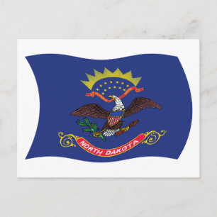 Postkarte der Flagge von North Dakota