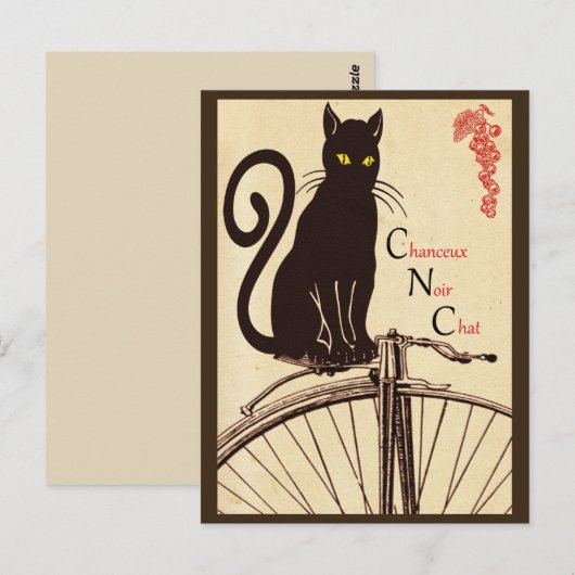 Postkarte der französischen Katze (Vorne/Hinten)