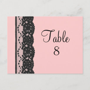 Postkarte der französischen Spitzentabelle (pink)