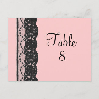 Postkarte der französischen Spitzentabelle (pink)