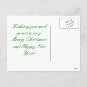 Postkarte der frohen Weihnachten (Rückseite)