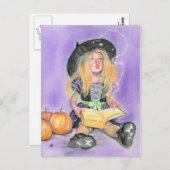 Postkarte der gehefteten kleinen Hexenmeister-Zaub (Vorne/Hinten)