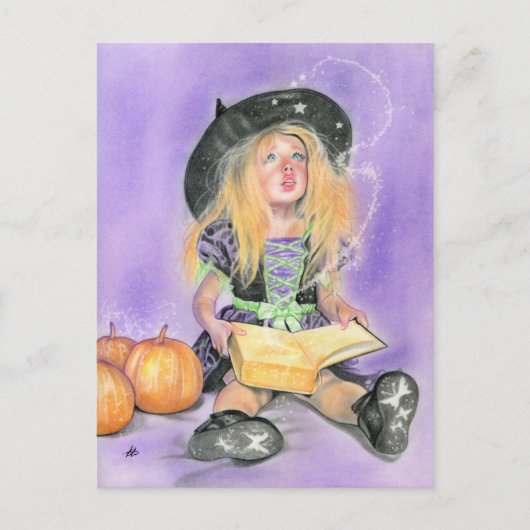 Postkarte der gehefteten kleinen Hexenmeister-Zaub (Vorderseite)