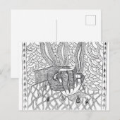 Postkarte der gekümmert Hände (Vorne/Hinten)