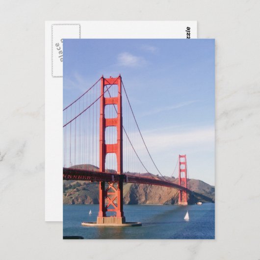 Postkarte der Golden Gate Bridge (Vorne/Hinten)