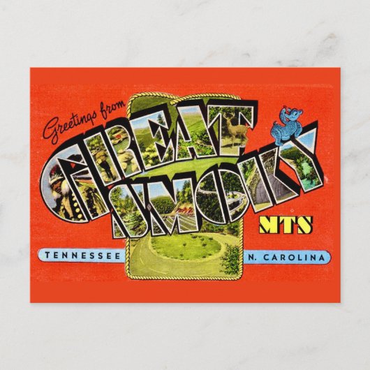 Postkarte der Great Smoky Mountains (Vorderseite)