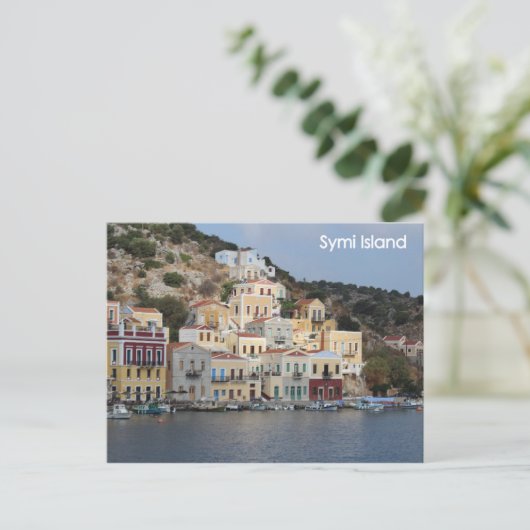 Postkarte der griechischen Insel Symi (Stehend Vorderseite)