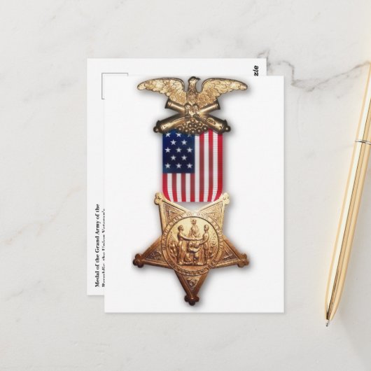 Postkarte der Großen Armee der Republik (Vorderseite/Rückseite Beispiel)