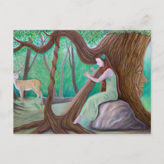 Postkarte "Der Harpist und der Baum"