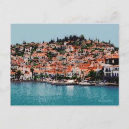 Postkarte der Insel Hydra (Vorderseite)