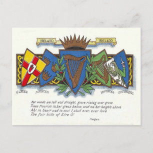 Postkarte der irischen Provinzen