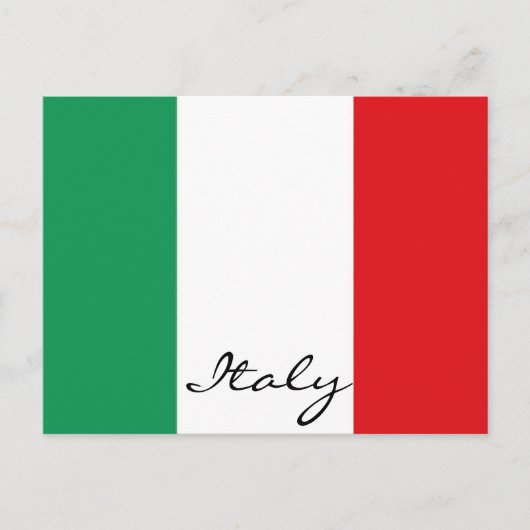 Postkarte der italienischen Flagge (Vorderseite)