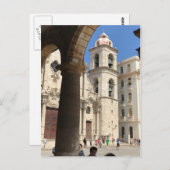 Postkarte der Kathedrale von Havanna, Havanna, Kub (Vorne/Hinten)