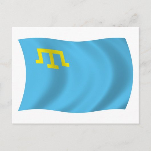 Postkarte der Krimtatarsfahne (Vorderseite)