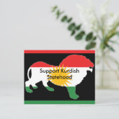 Postkarte der kurdischen Flagge (Stehend Vorderseite)