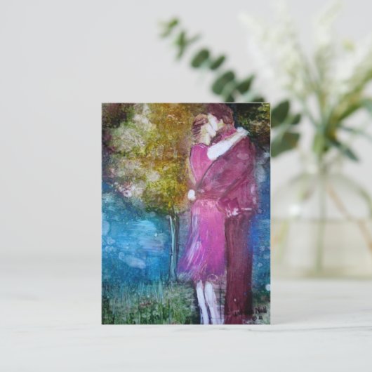 Postkarte "Der Kuss" (Stehend Vorderseite)