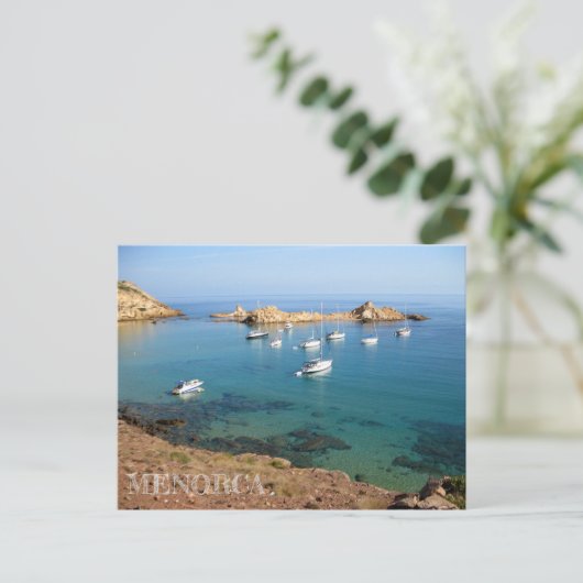 postkarte der Küste der Insel von Menorca (Stehend Vorderseite)