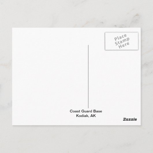 Postkarte der Küstenwache (Rückseite)