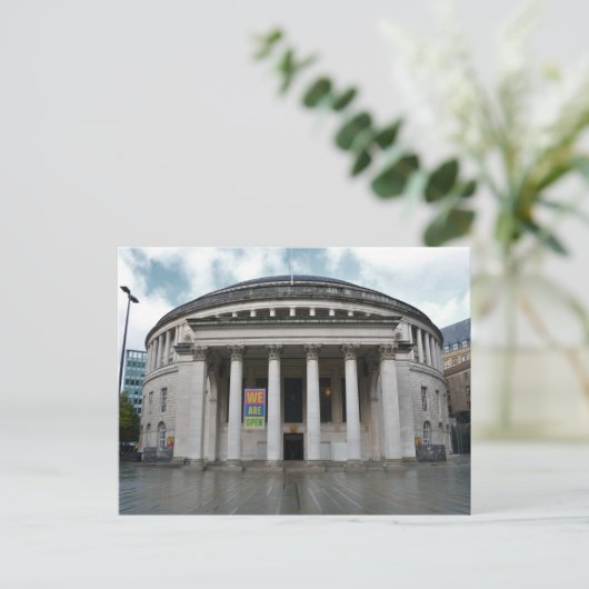 Postkarte der Manchester Central Library (Stehend Vorderseite)