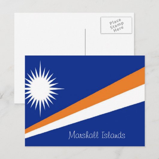 Postkarte der Marshallinseln (Vorne/Hinten)