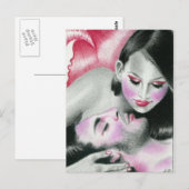 Postkarte der Meerjungfrau-Liebe (Vorne/Hinten)