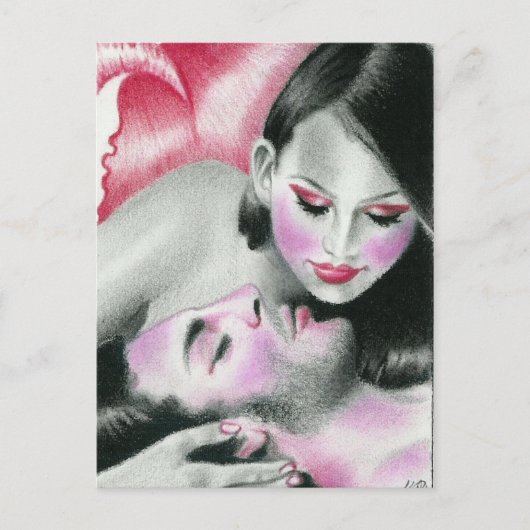 Postkarte der Meerjungfrau-Liebe (Vorderseite)