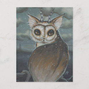 Postkarte der Meowl-Katze