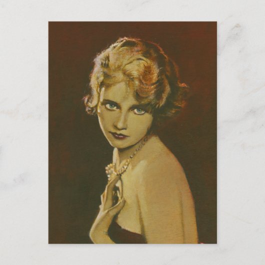 Postkarte der Mode der Vintagen 1930er Jahre (Vorderseite)