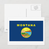Postkarte der Montana-Flagge (Vorne/Hinten)