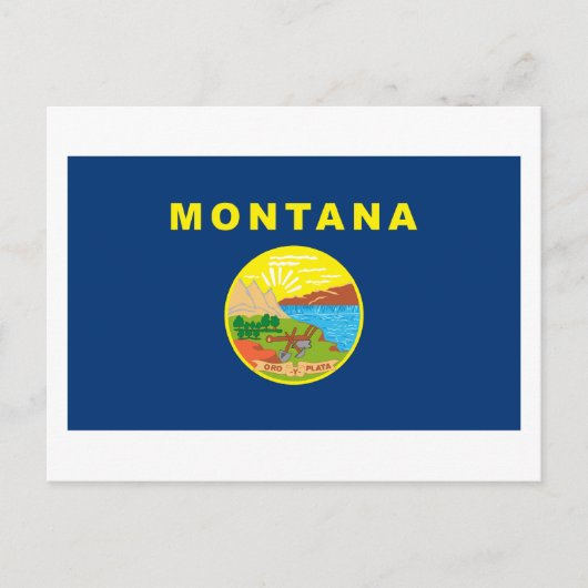 Postkarte der Montana-Flagge (Vorderseite)