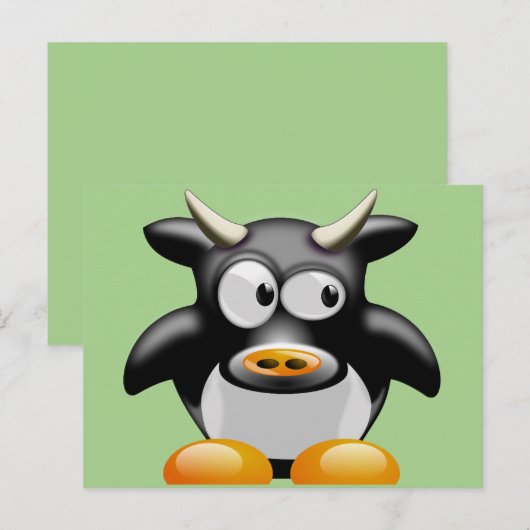 Postkarte der Moschuskuh (Vorne/Hinten)